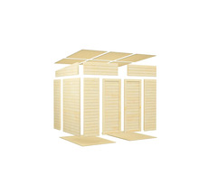 Bouwpakket voor tuinhuis van hout met dak, wanden en vloer