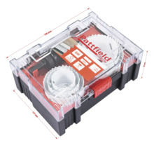 Gatenzagenset in opbergdoos met de afmetingen 190 mm x 141 mm x 85 mm