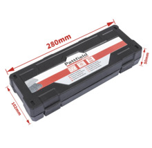 Pattfield gereedschapskoffer met beitelset, 280 millimeter breed, 102 millimeter hoog en 50 millimeter diep