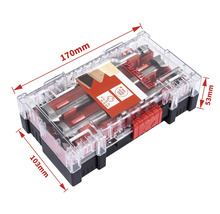Pattfield Forstnerborenset met verschillende maten in transparante doos met afmetingen