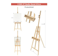 Houten atelierezel met verstelbare hoogte.
