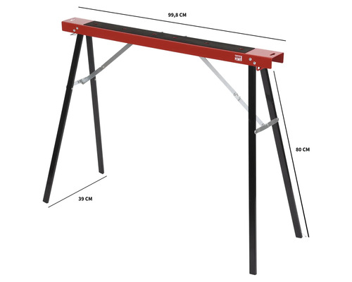 Werkbank met afmetingen 99,8 cm breed en 80 cm hoog