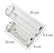 Twee rooksnippersbuizen van roestvrij staal met afmetingen van 30 cm en 20 cm