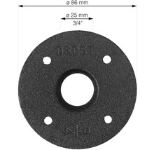 Pijpflens, diameter 86 mm, binnendiameter 25 mm, 3/4 inch schroefdraad