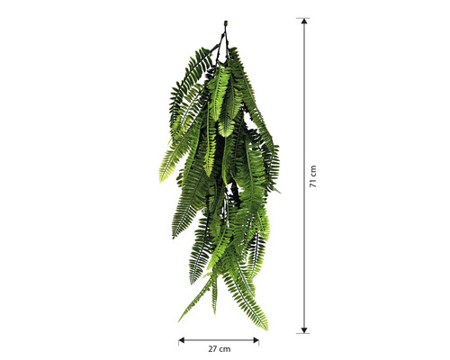 Kunstvaren, lengte 71 cm, breedte 27 cm, ter decoratie
