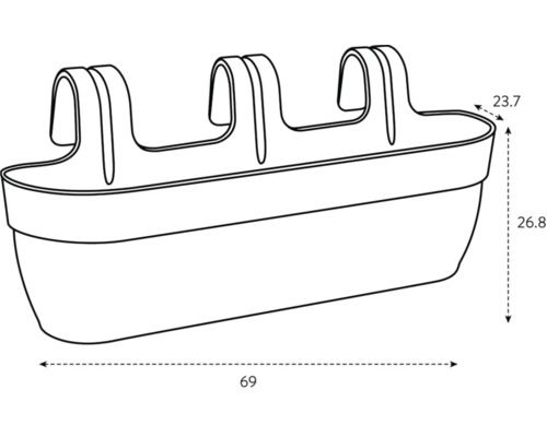 Balkonbak met afmetingen