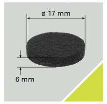 Schuurschijf, diameter 17 mm, dikte 6 mm