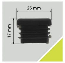 Beschermkap van kunststof, 25 x 17 millimeter