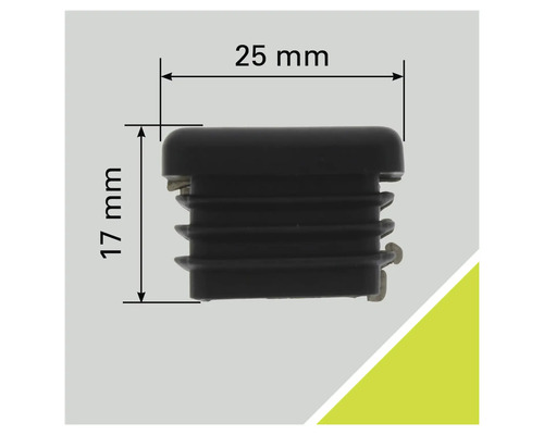 Beschermkap van kunststof, 25 x 17 millimeter