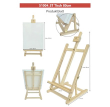 Houten tafelezel, geschikt voor doeken tot maximaal 44 x 60 cm, maximale hoogte 80 cm