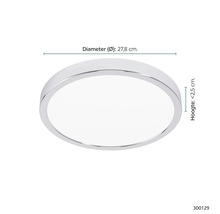 Plafondlamp, ronde lampenkap, diameter 27,8 cm