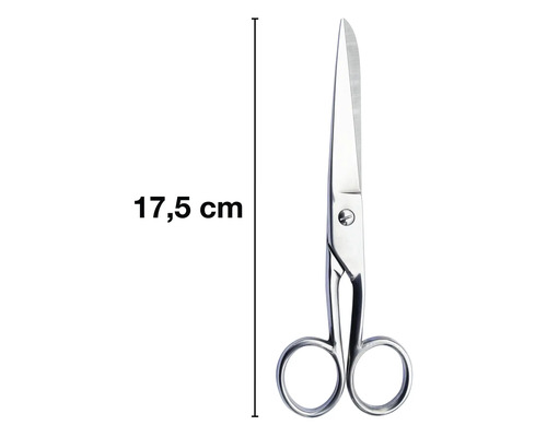 Metalen schaar met een lengte van 17,5 cm.
