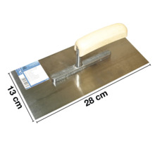 Gladde spaan met houten handvat, 28 x 13 cm