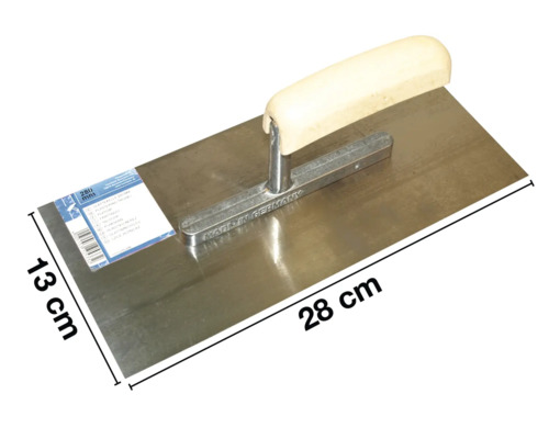 Gladde spaan met houten handvat, 28 x 13 cm
