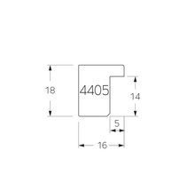 Technische tekening profiel 4405 met maatvoering