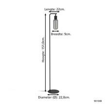Afmetingen van een staande lamp