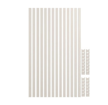 Houten latten en montage accessoires voor interieur