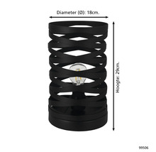 Decoratieve tafellamp met een diameter van 18 cm en een hoogte van 29 cm.