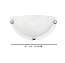 Halfronde wandlamp met een afmeting van 30 cm