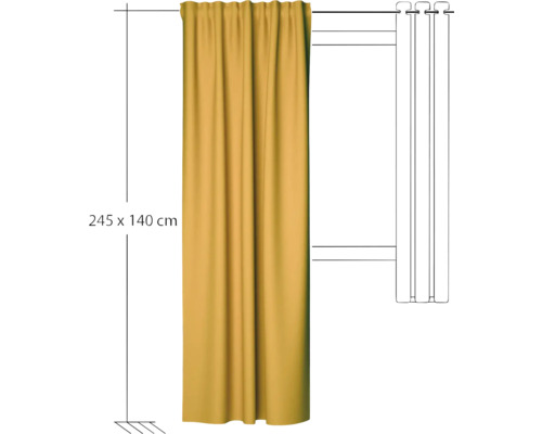 Gordijn, 245 bij 140 centimeter