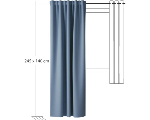 Gordijn, 245 bij 140 centimeter