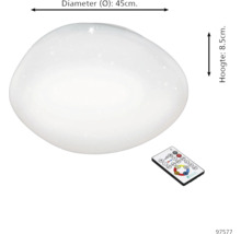 Witte binnenlamp met afstandsbediening, diameter 45 cm