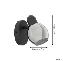 Wandlamp, spot, lamp, circa 10,5 cm hoog en circa 6,5 cm lang