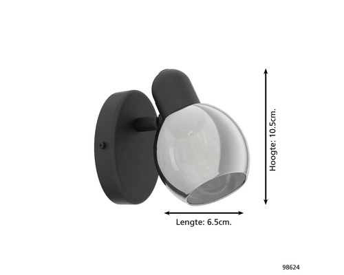 Wandlamp, spot, lamp, circa 10,5 cm hoog en circa 6,5 cm lang