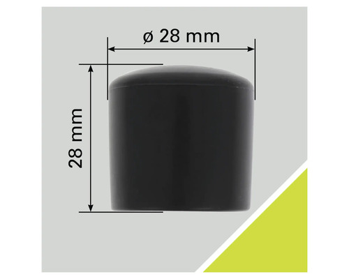 Beschermkap van kunststof, 28 millimeter diameter