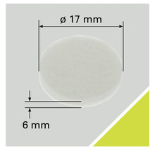 Afbeelding van een afdichtring met afmetingen van 17 millimeter diameter en 6 millimeter dikte