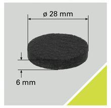 Schuurvlies, diameter 28 mm, dikte 6 mm