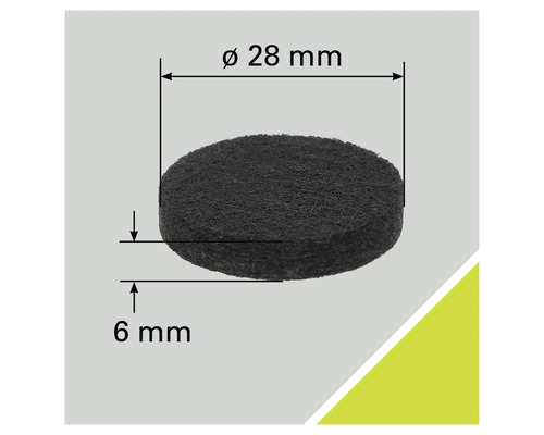 Schuurvlies, diameter 28 mm, dikte 6 mm