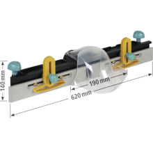 Glasmozaïeksnijder met een lengte van 620 mm en een hoogte van 140 mm