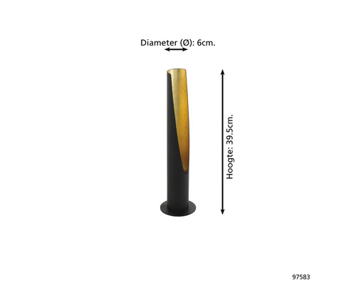 Decoratieve tuinlamp, hoogte 39,5 cm, diameter 6 cm