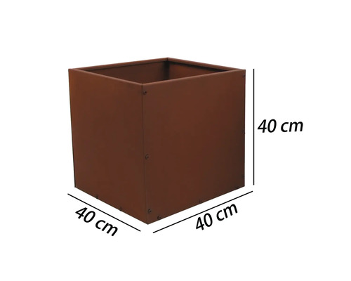 Metalen plantenbak, circa 40 cm