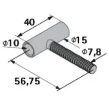 Technische tekening van een bout met afmetingen
