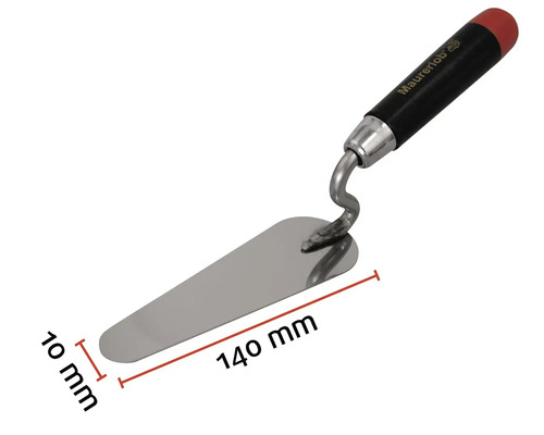 Metselspaan met een bladlengte van 140 millimeter en een bladbreedte van 10 millimeter
