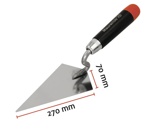 Metselspaan met afmetingen 270 mm bij 70 mm
