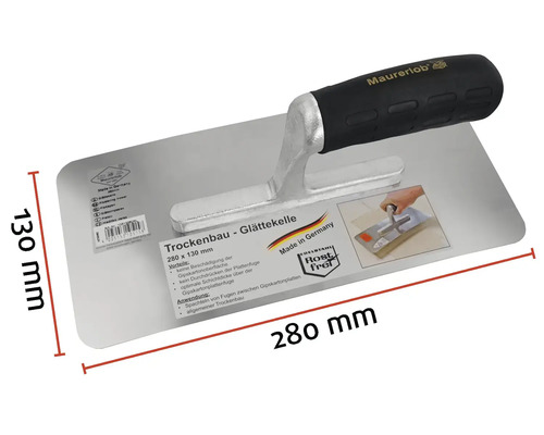 Maurerlob gipsplaatspaan, 280 bij 130 millimeter