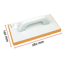 Kunststof schuurblok met spons, 280 bij 140 millimeter