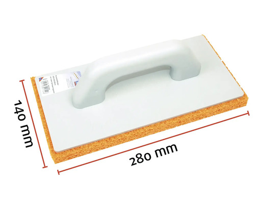Kunststof schuurblok met spons, 280 bij 140 millimeter