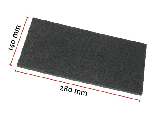 Geluidsisolerende schuimrubberen mat, 280 mm x 140 mm
