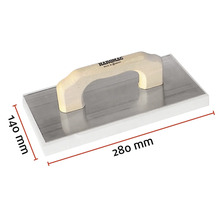 Haromac voegspaan met houten handvat, afmetingen 280 mm x 140 mm