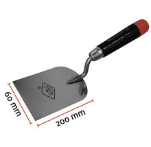 Metseltroffel met afmetingen van 200 bij 60 millimeter.