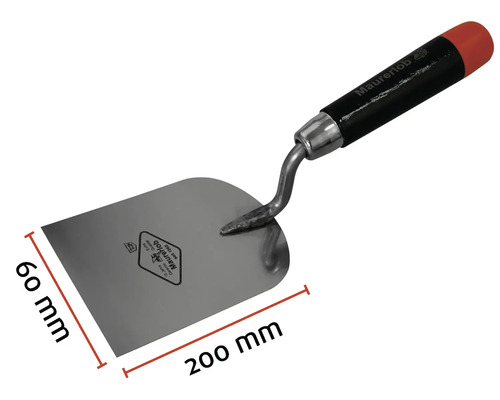 Metseltroffel met afmetingen van 200 bij 60 millimeter.