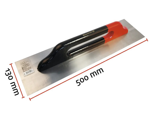 Maurerlob gladde spaan met afmetingen 500 mm lengte en 130 mm breedte