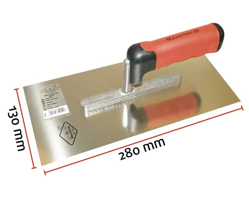 Maurerlob pleisterspaan, 280 mm lang, 130 mm breed
