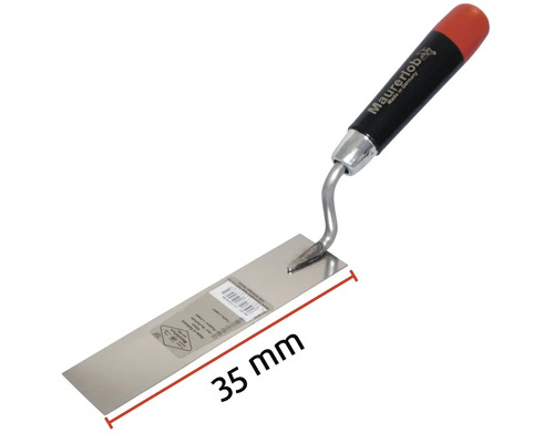 Metselspaan met 35 mm bladbreedte en kunststof handvat