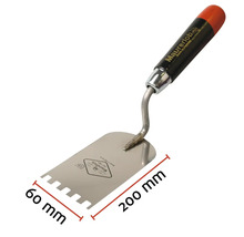 Stalen lijmkam, 200 mm x 60 mm