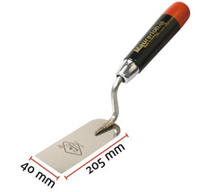 Metseltroffel met afmetingen 205 mm lengte en 40 mm breedte